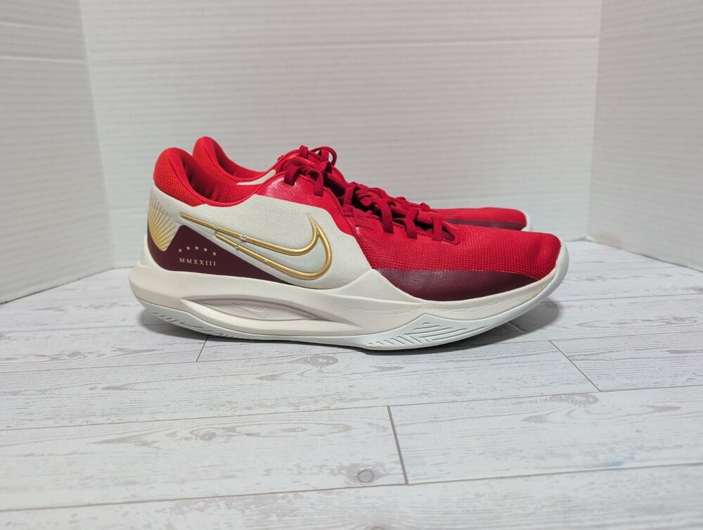 Nike Precision 6 Team Red Men's Shoes Sneakers Size 11 DD9535-006 EUC